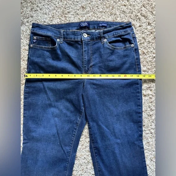 Chaps Dark Blue Flare Women's Jeans 14/32 - Picture 8 of 12